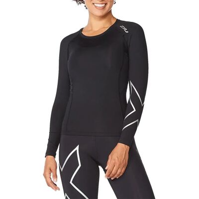 2xu Camiseta De Manga Larga Core Compression Black / Silver XS 2xu Camiseta De Manga Larga Core Compression Black / Silver XS