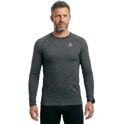Odlo Camiseta De Manga Larga Crew Essential Seamless Grey Melange S Odlo Camiseta De Manga Larga Crew Essential Seamless Grey Melange S