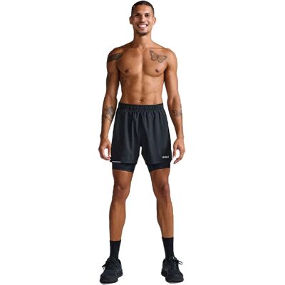 2xu Pantalones Cortos 2 En 1 Aero Mesh 5´´ Black / Silver Reflective 2XL 2xu Pantalones Cortos 2 En 1 Aero Mesh 5´´ Black / Silver Reflective 2XL