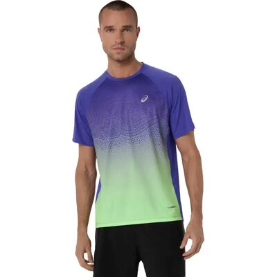 Asics Camiseta De Manga Corta Road Fade Cobalt Burst / Illuminate Green L Asics Camiseta De Manga Corta Road Fade Cobalt Burst / Illuminate Green L