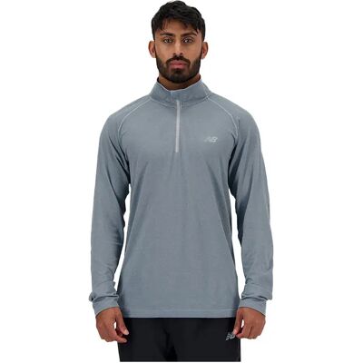 New Balance Camiseta De Manga Larga Con Media Cremallera Mt41083 Athletic Grey L New Balance Camiseta De Manga Larga Con Media Cremallera Mt41083 Athletic Grey L