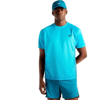 New Balance Camiseta De Manga Corta Viz-tech Blue XL New Balance Camiseta De Manga Corta Viz-tech Blue XL