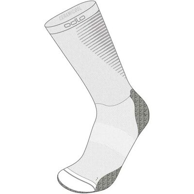 Odlo Calcetines Ceramicool Crew White EU 45-47 Odlo Calcetines Ceramicool Crew White EU 45-47