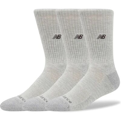 New Balance Calcetines Crew Active Premium 3 Pares Grey EU 35-38 New Balance Calcetines Crew Active Premium 3 Pares Grey EU 35-38