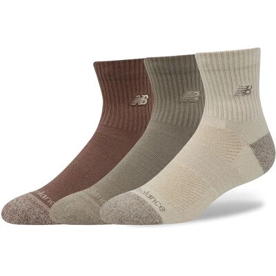 New Balance Calcetines Active Premium Qtr 3 Pares Beige EU 35-38 New Balance Calcetines Active Premium Qtr 3 Pares Beige EU 35-38