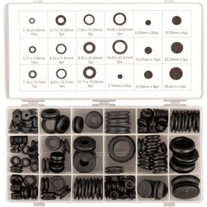 Toolzone Tapones de Goma para Cables y Agujeros: Kit Completo con 125 Piezas Variados