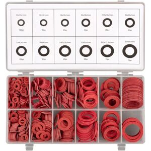 Toolzone Surtido con 600 arandelas de fibra Ø10 - Ø32 mm.