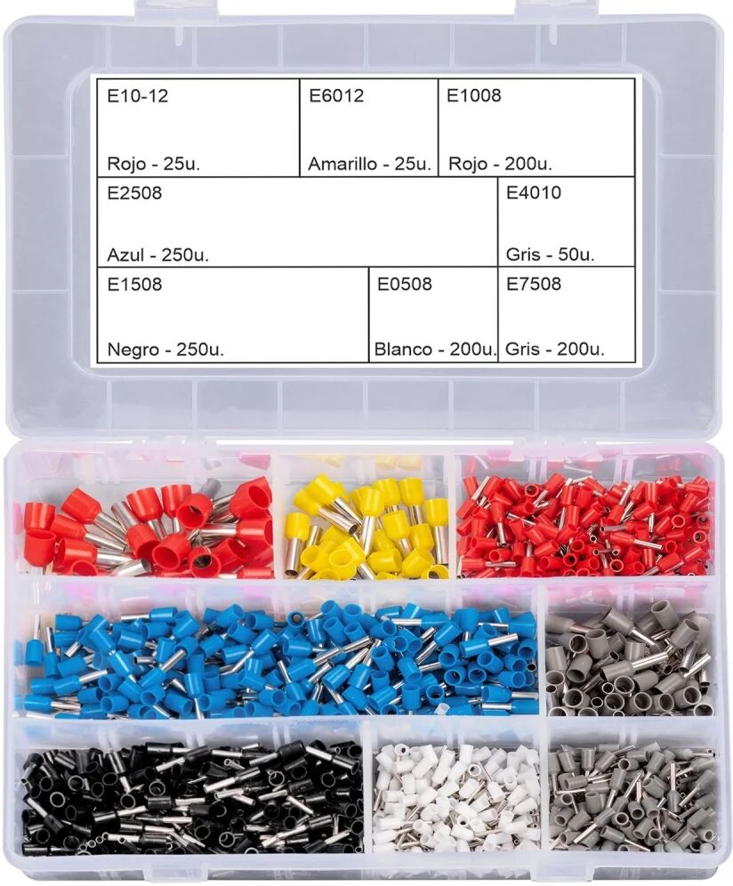 Asta Surtido con 1200 terminales tubulares para cables   Ø  0.8 - 4.4 mm.