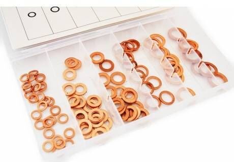 Juego de 110 juntas de cobre. Juego de 110 juntas de cobre.