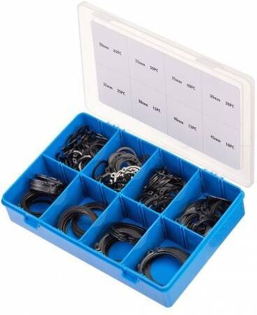 Arandelas circlip con medidas de 20 a 45 mm. 250 piezas. Arandelas circlip con medidas de 20 a 45 mm. 250 piezas.