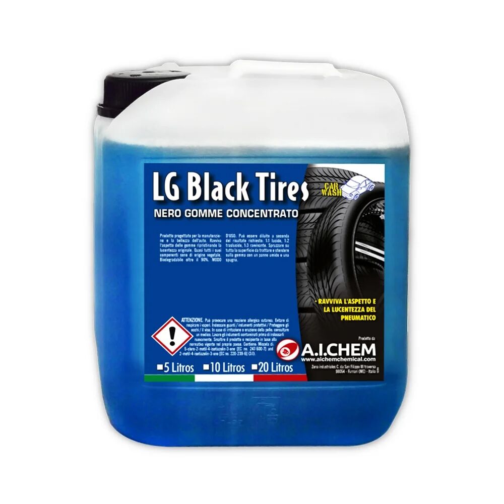 Aichem Renovador de goma de neumáticos concentrado LG BLACK & CLEAR - 5 Litros