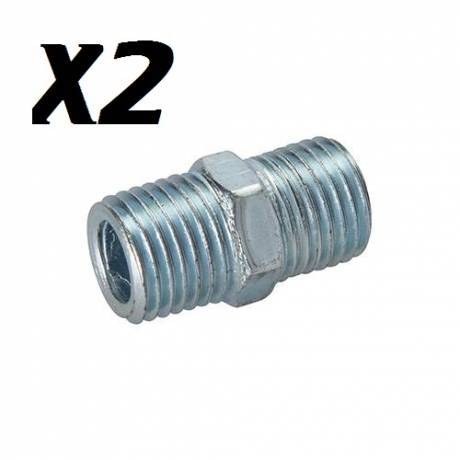 Conector con doble rosca neumático. 2 pz. Conector con doble rosca neumático. 2 pz.