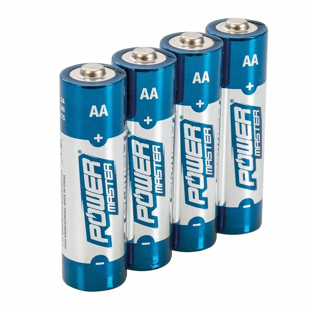 Power Master Pilas alcalinas AA LR6. Pack 4 Unidades