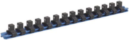 Soporte con rail para llaves vaso 3/8" Soporte con rail para llaves vaso 3/8"