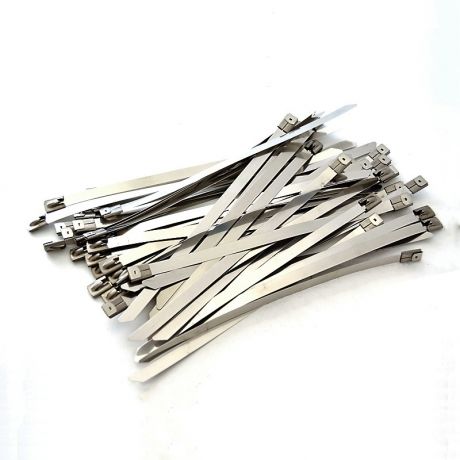 Bridas de acero inoxidable. 200 x 10 mm. 50 pzs. Bridas de acero inoxidable. 200 x 10 mm. 50 pzs.