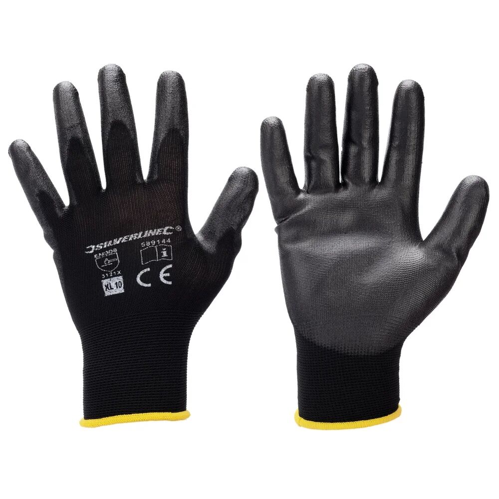 Silverline Guantes de seguridad anticorte de poliuretano   Talla XL