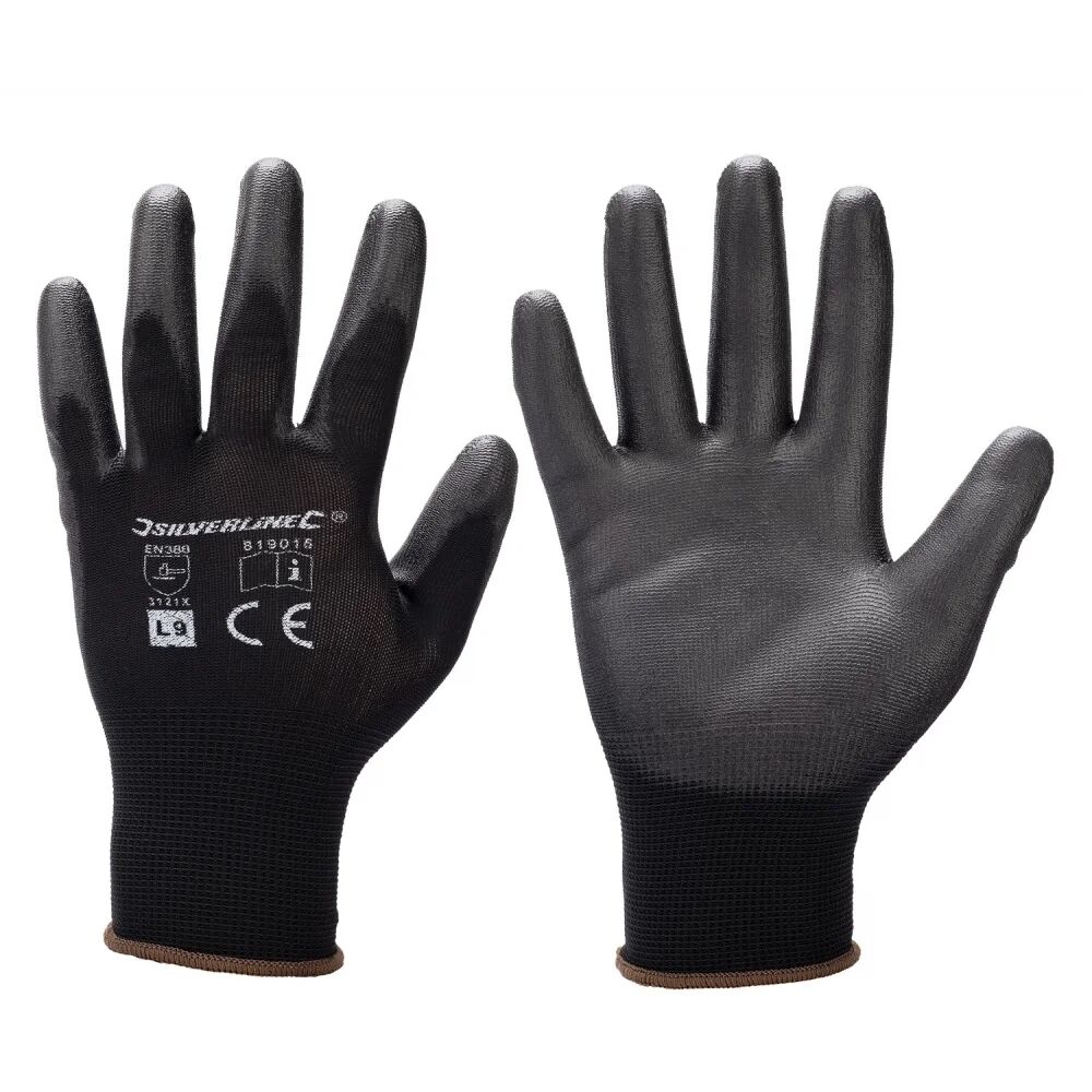 Silverline Guantes de seguridad anticorte de poliuretano   Talla L