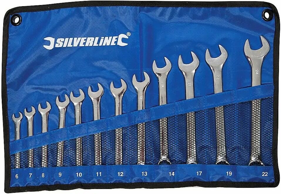 Silverline Juego de llaves combinadas 12 piezas. 6 - 22 mm