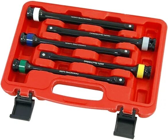 Neilsen Set de 5 extensiones de 1/2" con limitador de par. 90   110   135   160   190 Nm