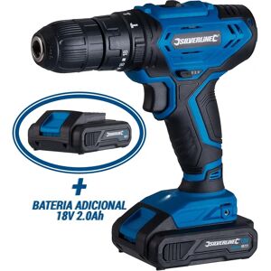 Silverline Taladro percutor combinado con 2 baterías 2Ah 18V