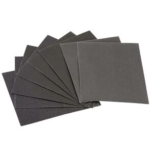 Toolzone Pack de 8 hojas de lija de óxido de aluminio. Granos 60, 100 & 150
