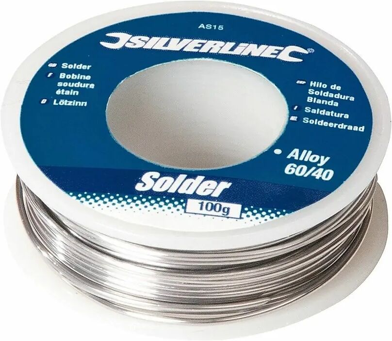 Silverline Bobina de estaño para soldar. 100g