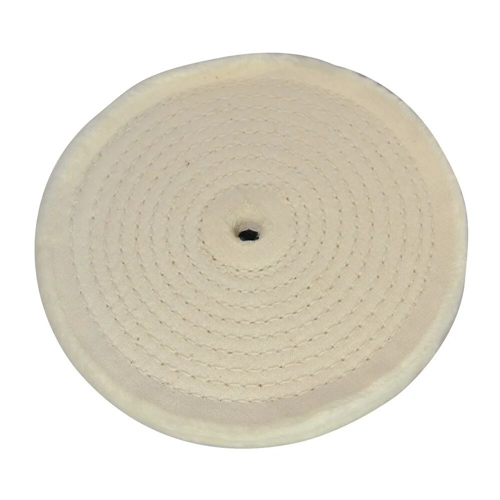 Silverline Disco pulidor de algodón cosido en espiral para amoladora / pulidora de banco. Ø 150 Mm