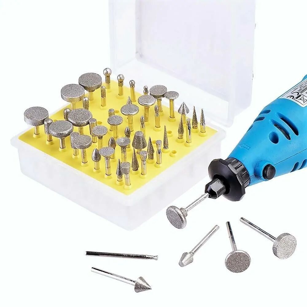 Toolzone 50 fresas de diamante para miniherramienta