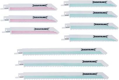 10 hojas de sierra de sable para madera y metal. 5, 6, 18 tpi 10 hojas de sierra de sable para madera y metal. 5, 6, 18 tpi