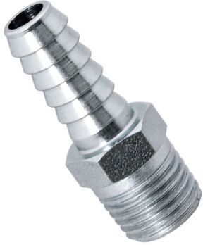 Conector neumático rosca 1/4" macho con espiga ø9.5 mm.