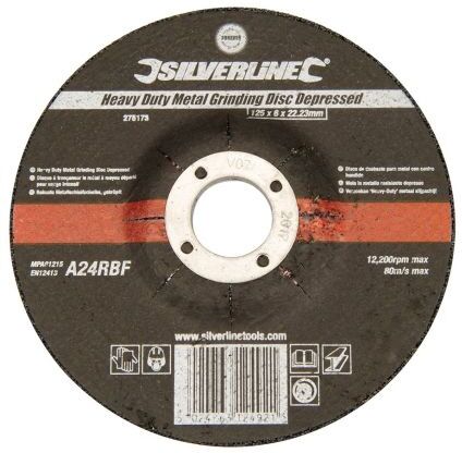 Disco de desbaste para metales con centro hundido. ø125 x 6 mm. Disco de desbaste para metales con centro hundido. ø125 x 6 mm.