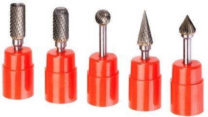 Juego de 5 fresas de tct premium para metales. Juego de 5 fresas de tct premium para metales.