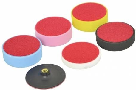 Kit 6 piezas de esponjas para pulido. 150 mm. Kit 6 piezas de esponjas para pulido. 150 mm.