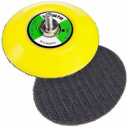 Plato de soporte con velcro 75 mm. rosca m6 x 1.0 Plato de soporte con velcro 75 mm. rosca m6 x 1.0