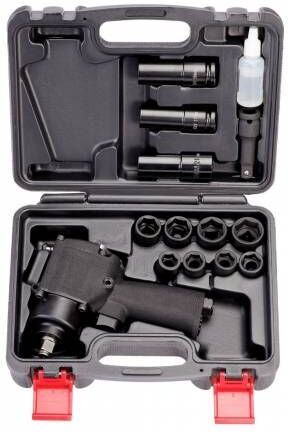 Pistola de impacto con vasos. super compacta. 610 nm. 1/2" Pistola de impacto con vasos. super compacta. 610 nm. 1/2"