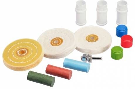 Kit de discos y pastas para pulir metales. 7 piezas Kit de discos y pastas para pulir metales. 7 piezas
