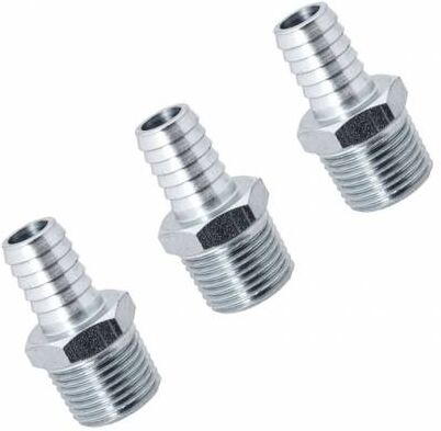 Kit 3 conectores neumáticos 1/2" macho para mangueras de 12,7 mm. Kit 3 conectores neumáticos 1/2" macho para mangueras de 12,7 mm.