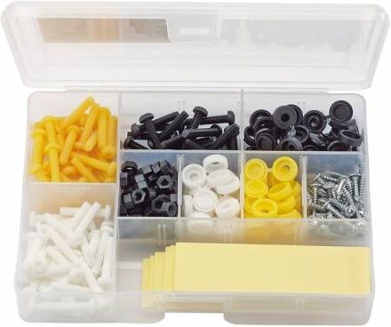 Juego universal para fijar matrículas