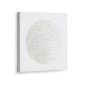 Lienzo Adys con círculo y puntos blanco 40 x 40 cm