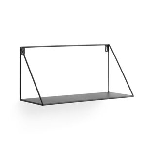 Estante Teg triángulo de acero con acabado negro 40 x 20 cm