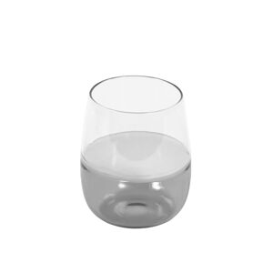 Vaso pequeño Inelia de vidrio transparente y gris