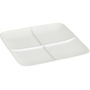 Plato plano Nalea de porcelana blanco