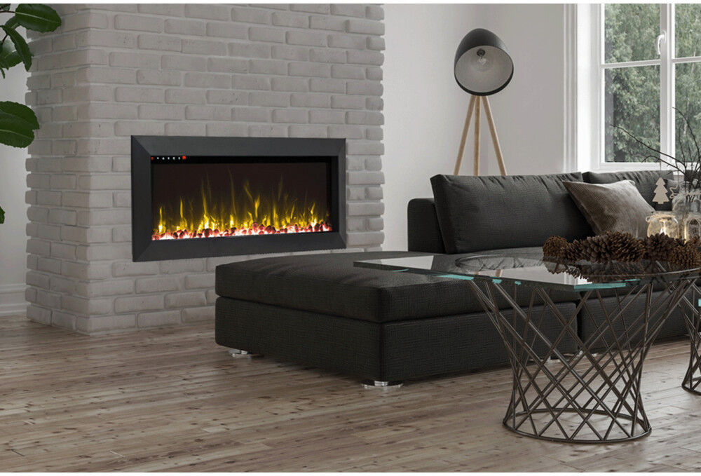 Kamin Klaus SL CHIMENEA ELÉCTRICA CON MARCO METAL NEGRO MUNICH 50 127cm Kamin Klaus SL CHIMENEA ELÉCTRICA CON MARCO METAL NEGRO MUNICH 50 127cm