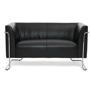 Hjh Sofa 2 plazas de diseño CURACAO, muy Ámplio y Acolchado, Varios colores, en Negro
