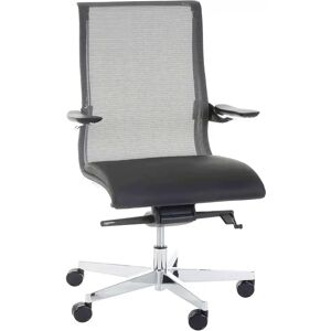 Ofisillas Silla de oficina YANG 10, diseño espectacular piel real y malla, negro