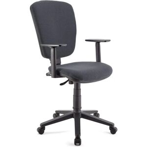 Ofisillas Silla de oficina CALIPSO PLUS, respaldo y brazos ajustables, en tela gris