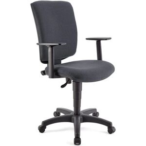 Ofisillas Silla de oficina ATLAS PLUS, respaldo y brazos ajustables, en tela gris