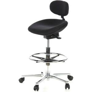 Hjh Taburete ergonómico con ruedas WORK MV, negro