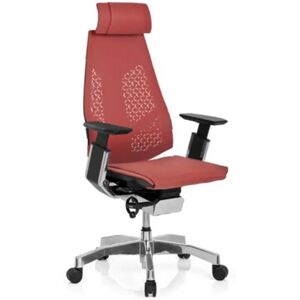 Hjh Silla ergonómica HADES malla, 100% ajustable, en rojo