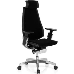 Hjh Silla ergonómica HADES tela, 100% ajustable, en negro